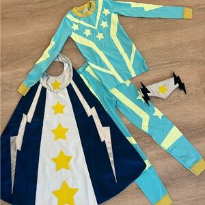 Hanna Andersson Superhero pajamas with cape and head piece
